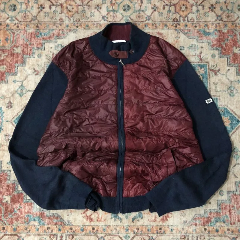 Japanese brand Streetwear Casual Windbreaker Pria burgundy navy photo 1