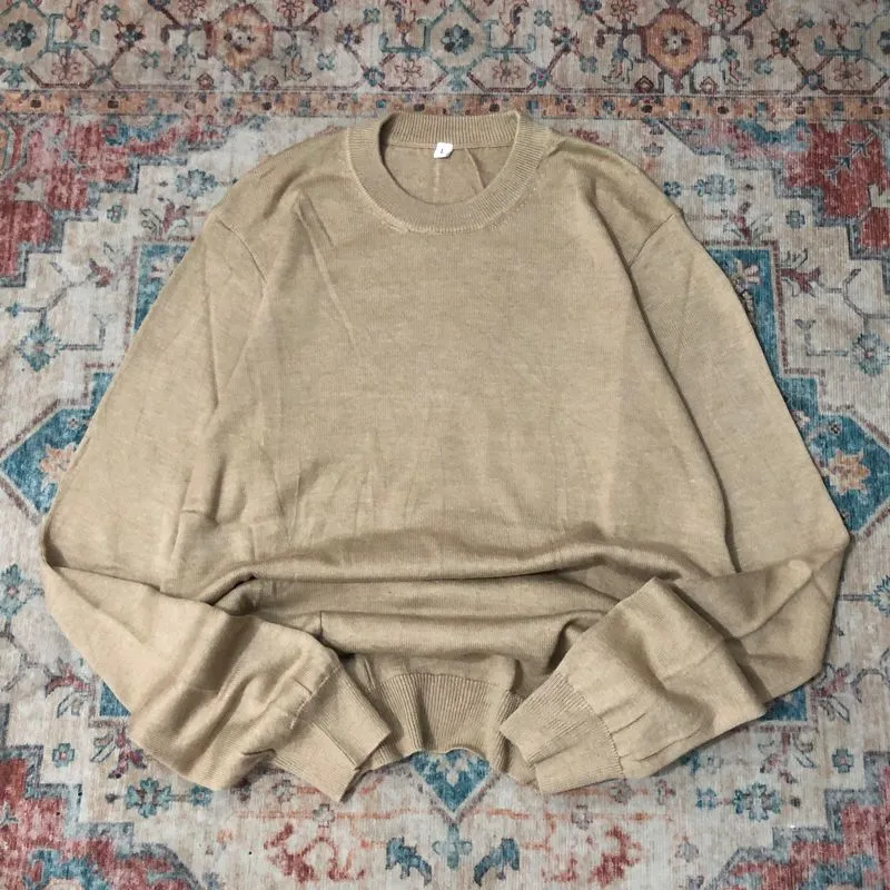 Japanese brand Streetwear Casual Sweater Pria tan photo 1