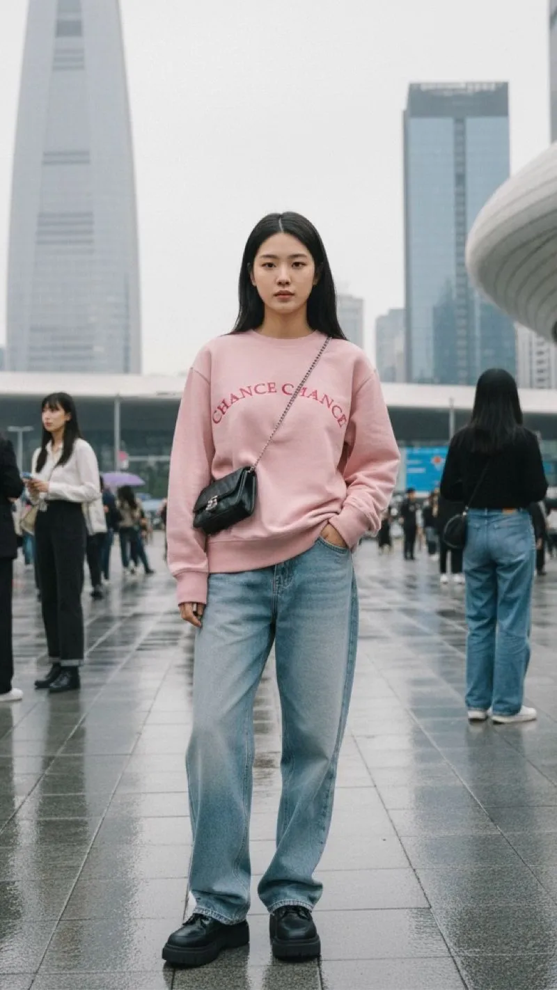 CHANCECHANCE CREWNECK PINK photo 1