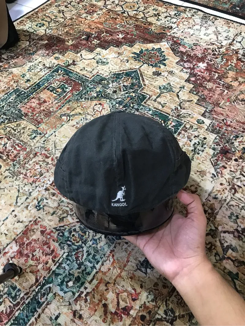 Kangol Vintage Streetwear Hat Pria gray photo 1