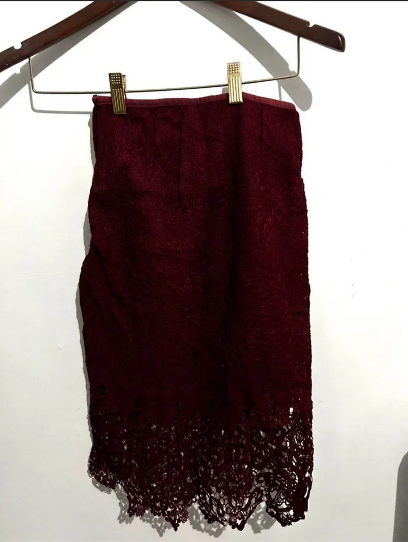 Luxury Mini skirt Wanita burgundy photo 1