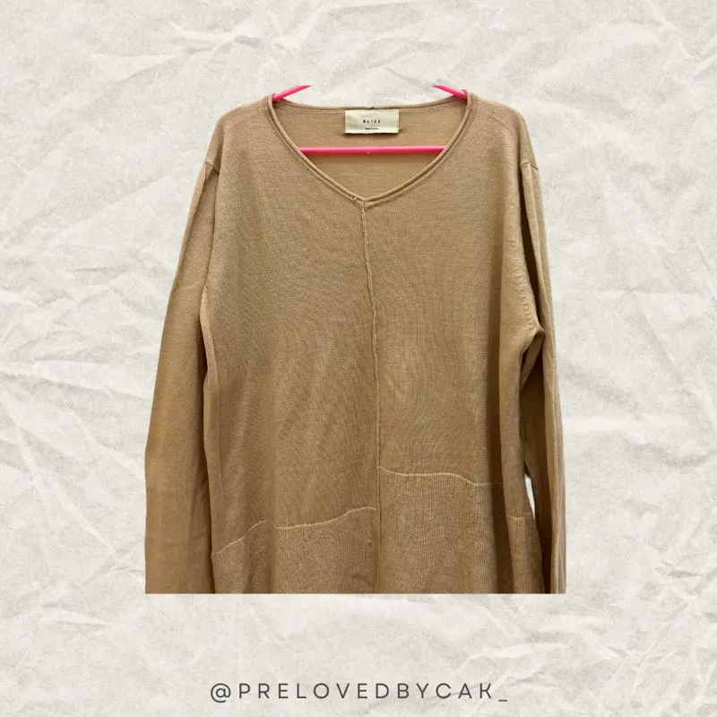Minimalist Casual Sweater Wanita brown photo 1