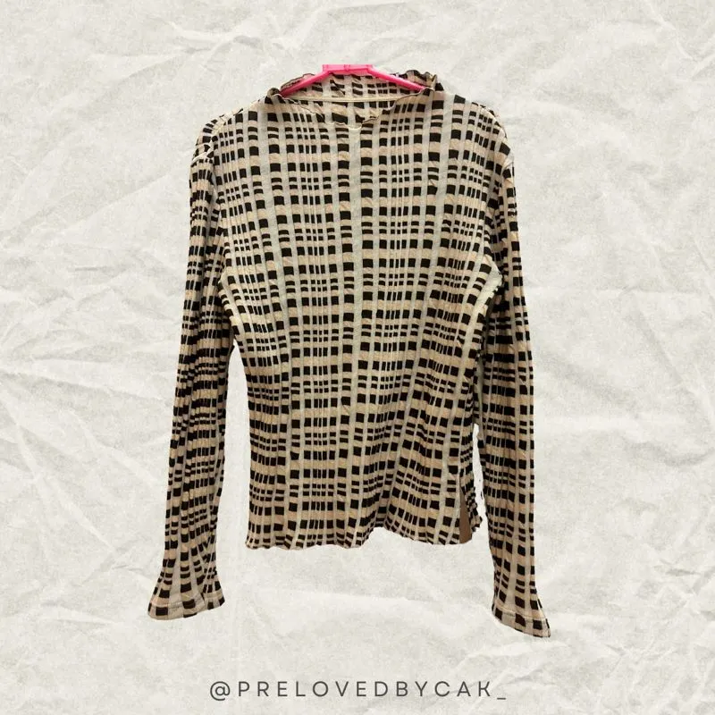 Minimalist Casual Sweater Wanita tan brown photo 1