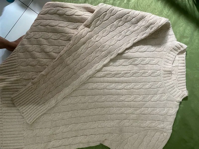 Casual Sweater Wanita cream photo 1