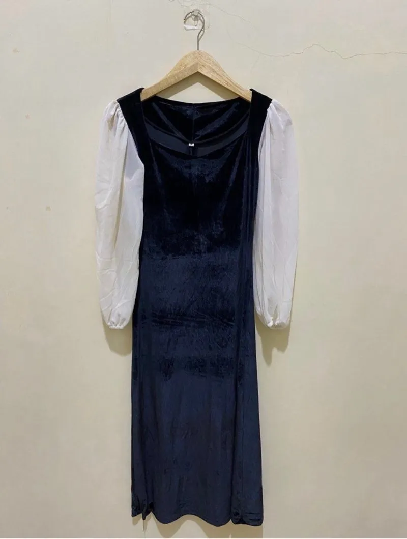Minimalist Prom dress Wanita white black photo 1