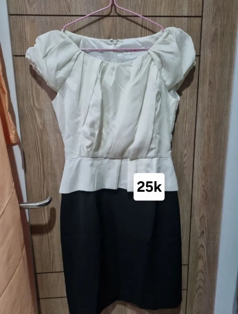 Casual Casual dress Wanita white black photo 1