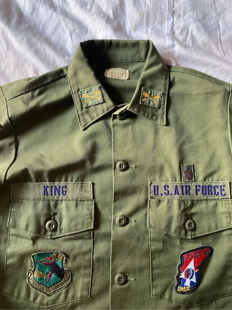 Made in USA Vintage Casual shirt Pria green photo 1