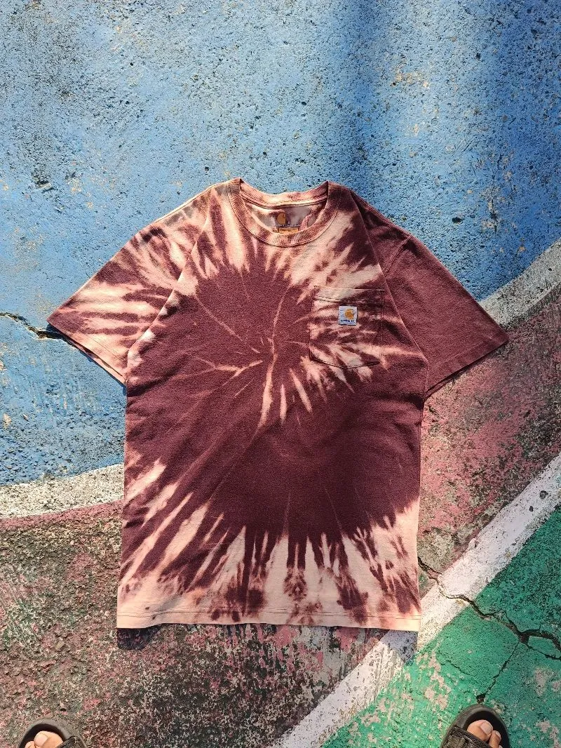 Carhartt Streetwear Skater T-shirt Pria burgundy cream photo 1