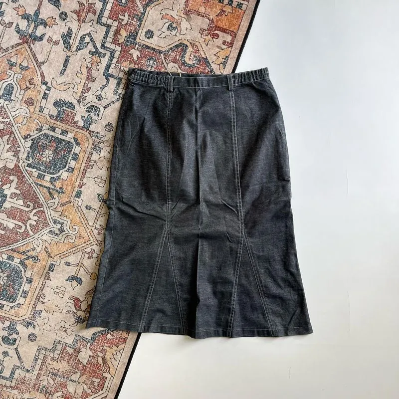 Streetwear Y2K Mini skirt Wanita black gray photo 1