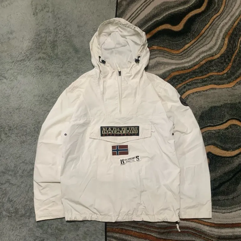 Napapijri Gorpcore Casual Windbreaker Pria white photo 1