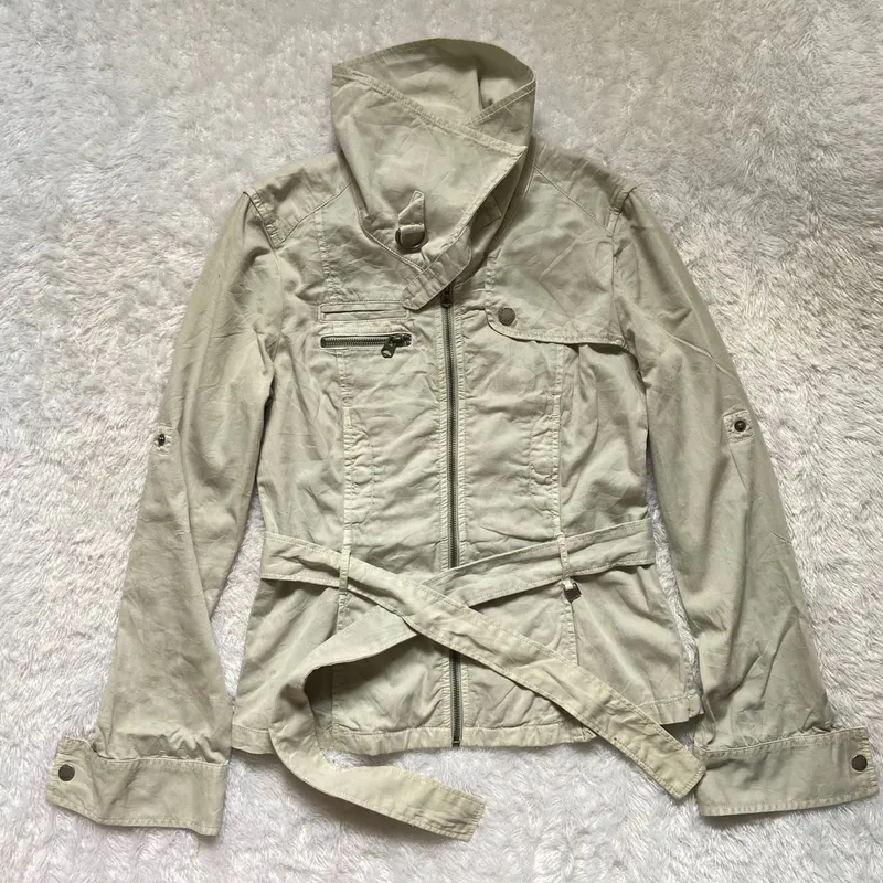 Armani	 Luxury Lolita Denim jacket Wanita white cream photo 1