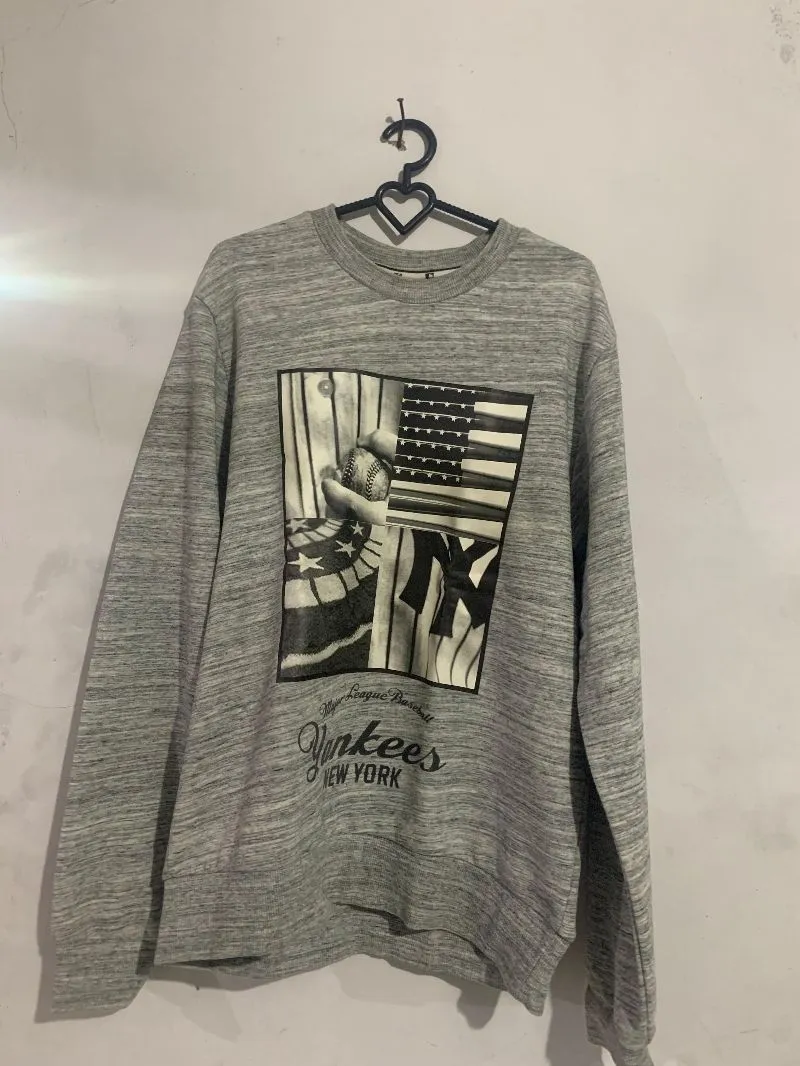 MLB Y2K Sweater Pria gray photo 1