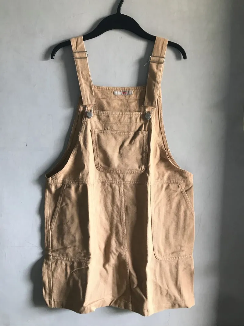 Spao Vintage Y2K Jumpsuit Wanita tan photo 1