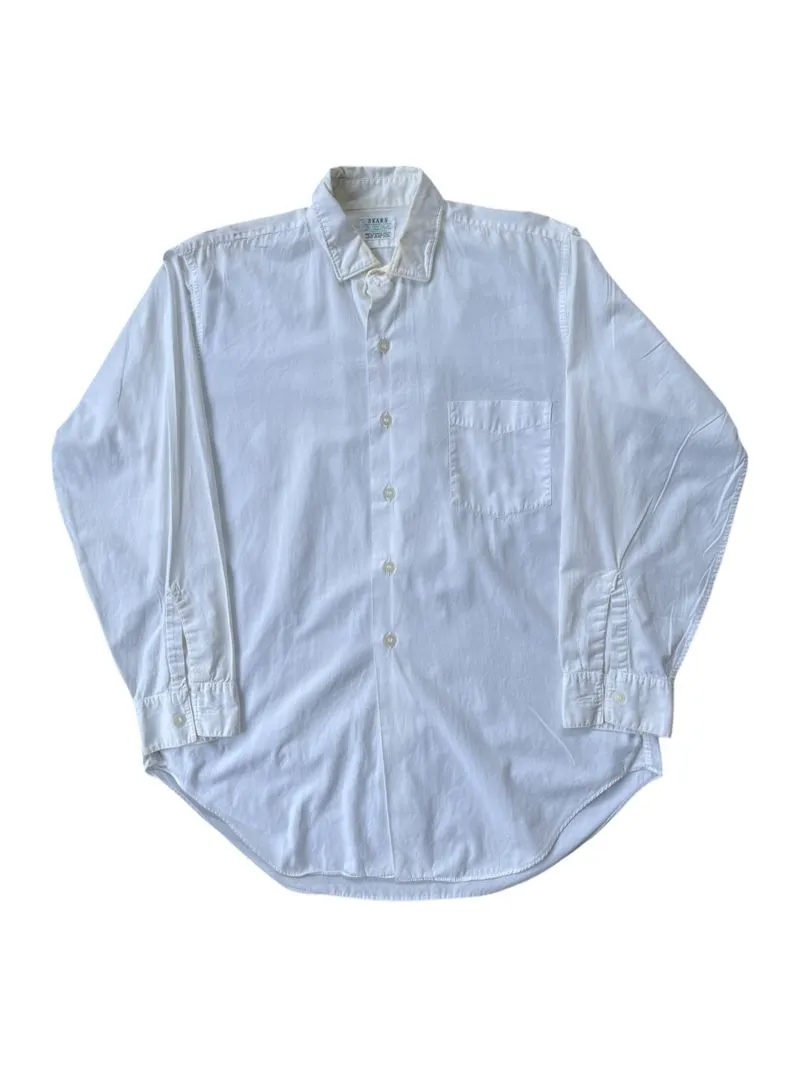 Made in USA Vintage Casual Formal shirt Pria white photo 1