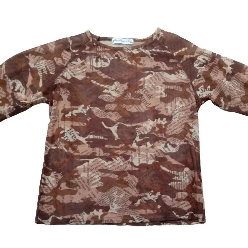 Vintage Reworked T-shirt Wanita brown photo 1