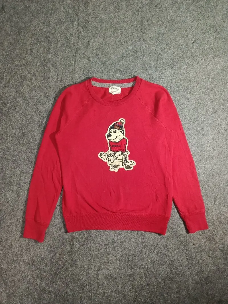 WHO.A.U Vintage Casual Sweatshirt Pria red photo 1