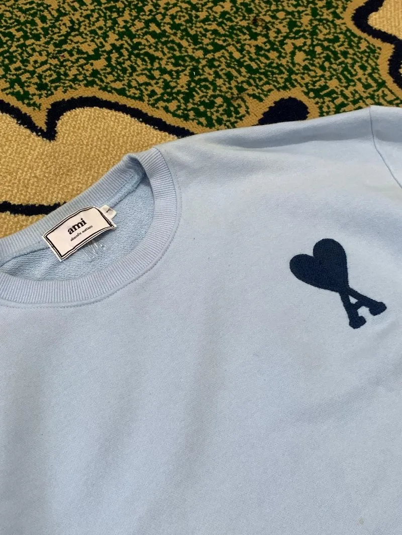 AMI Paris Casual Sweater Pria blue photo 1