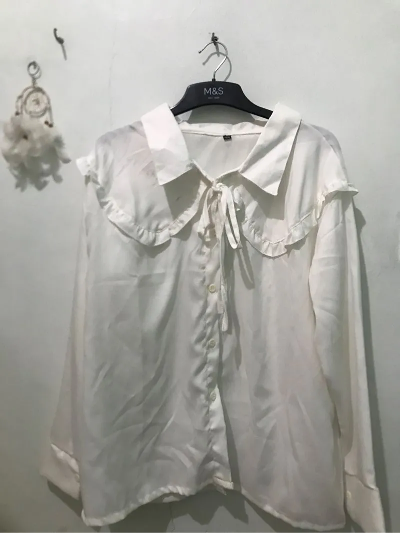Casual Blouse Wanita white photo 1