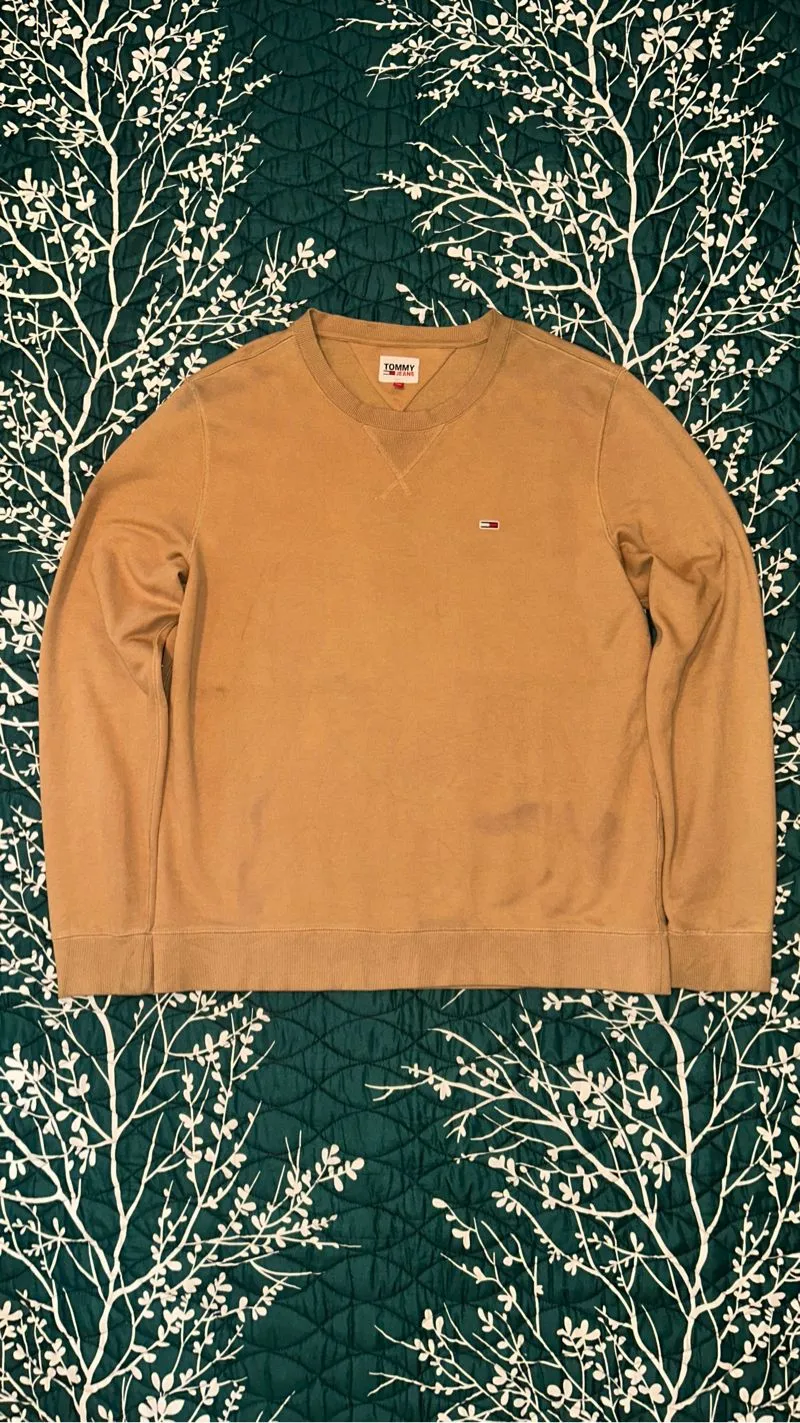 Tommy Hilfiger Streetwear Jumper Pria tan yellow photo 1