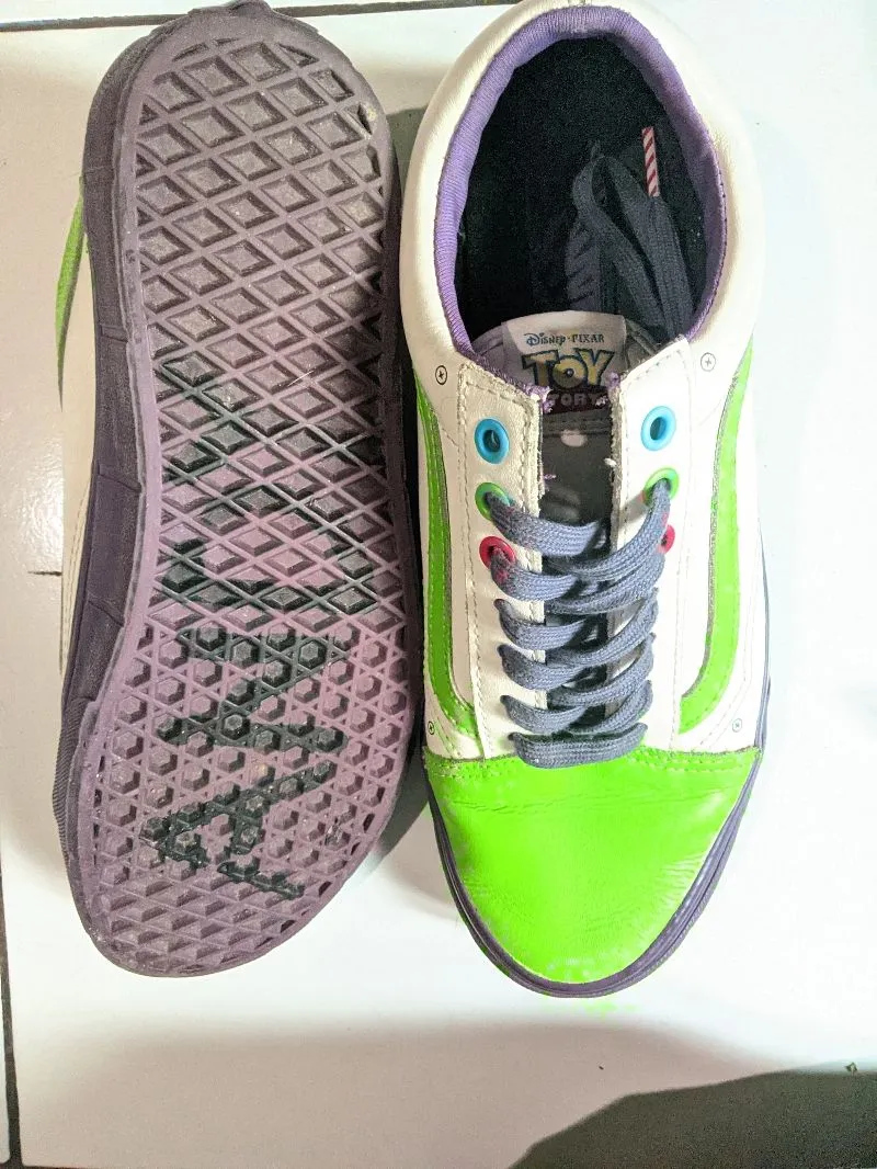VANS Streetwear Skater Sneakers Pria white green photo 1