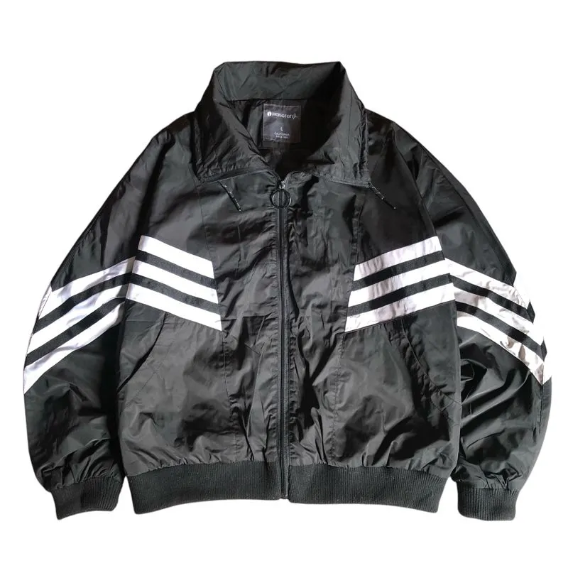 Hangten Streetwear Sportswear Windbreaker Wanita black photo 1