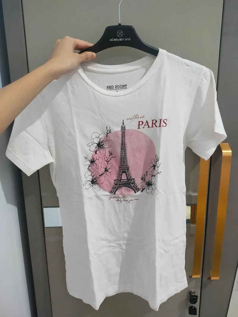 Casual T-shirt Wanita white photo 1