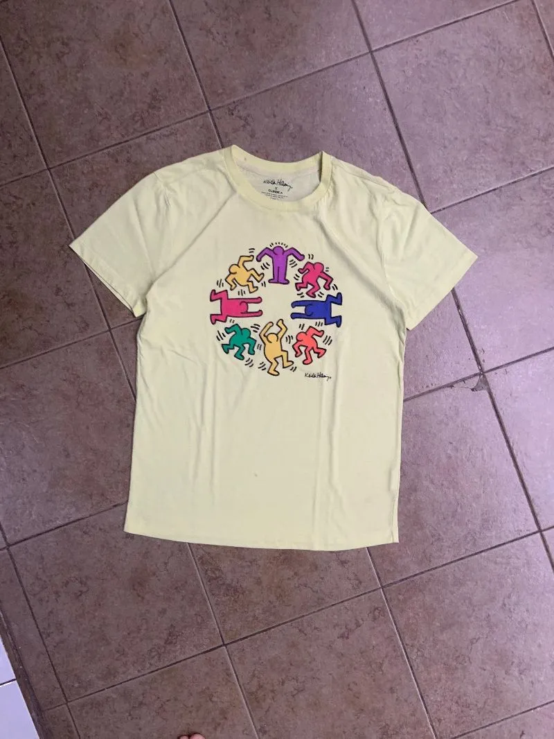 Keith Haring Minimalist T-shirt Pria multicolor cream photo 1