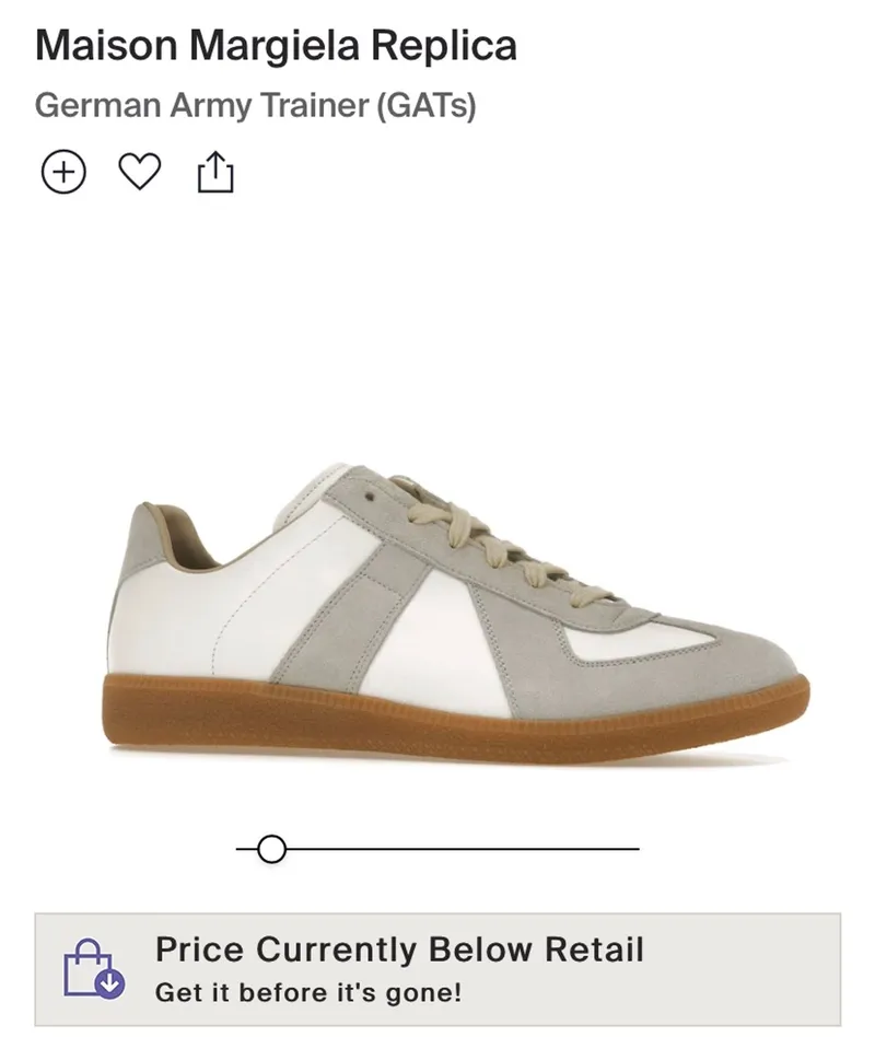 Maison Margiela Streetwear Sneakers Wanita white gray Preloved