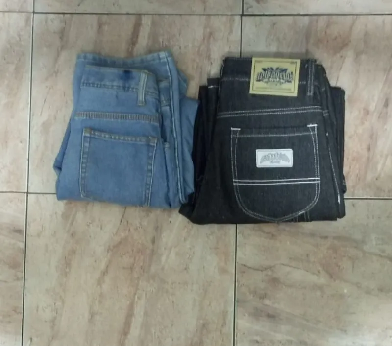 Streetwear Skater Jeans Pria black blue photo 1