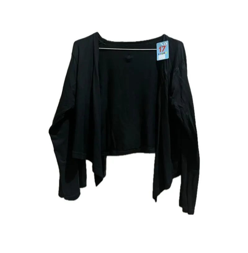 Minimalist Cardigan Wanita black photo 1