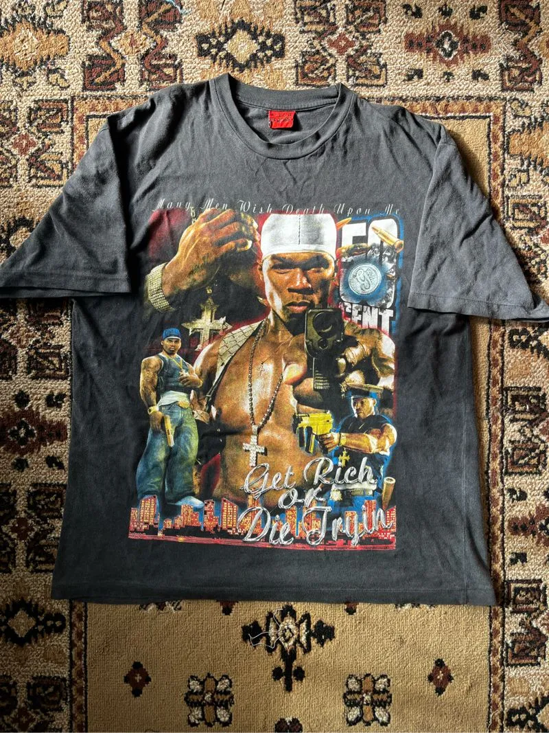 Vintage Streetwear T-shirt Pria black gray photo 1