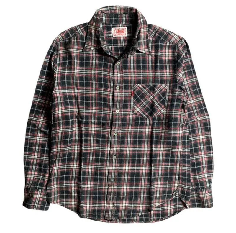 EDWIN Vintage Streetwear Casual shirt Pria red black photo 1