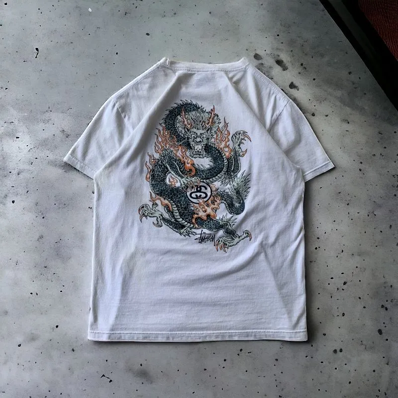 Stussy Vintage Streetwear T-shirt Pria white photo 1