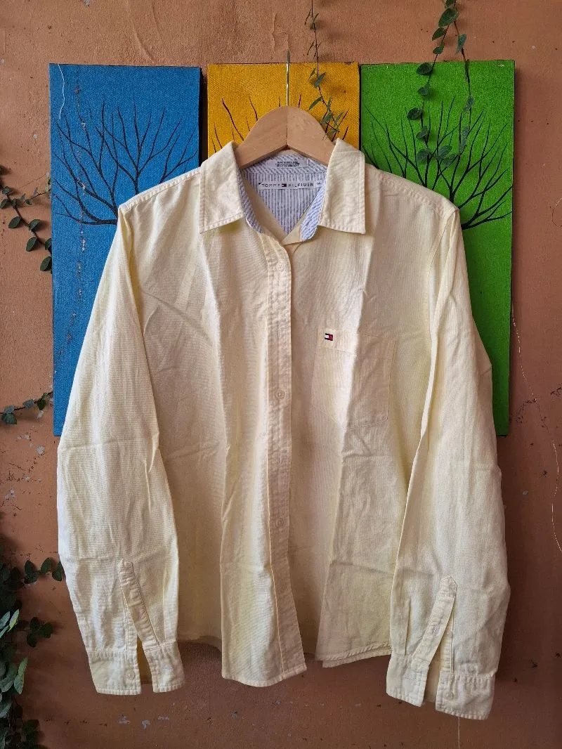Tommy Hilfiger Minimalist Casual Casual shirt Pria yellow photo 1