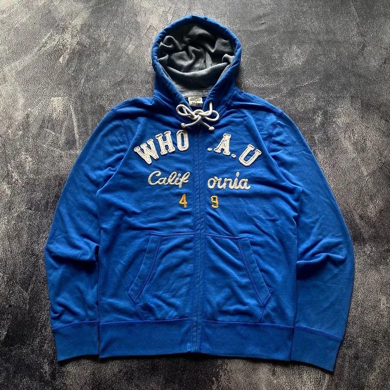 WHO.A.U Casual Hoody Pria blue photo 1