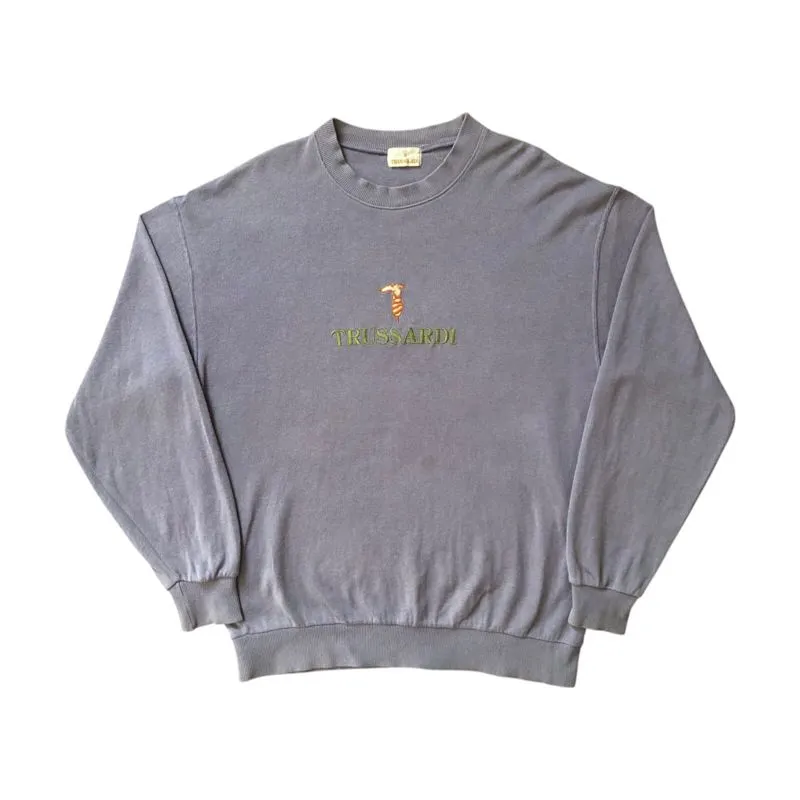 Trussardi Vintage Y2K Sweatshirt Pria purple photo 1