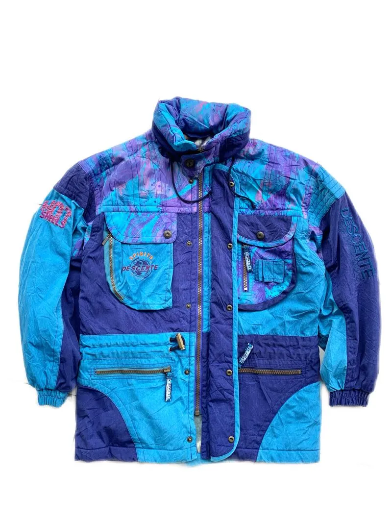 Descente Vintage Biker Windbreaker Pria blue photo 1
