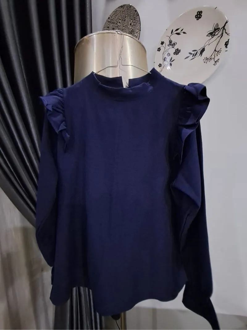 Casual Blouse Wanita navy photo 1
