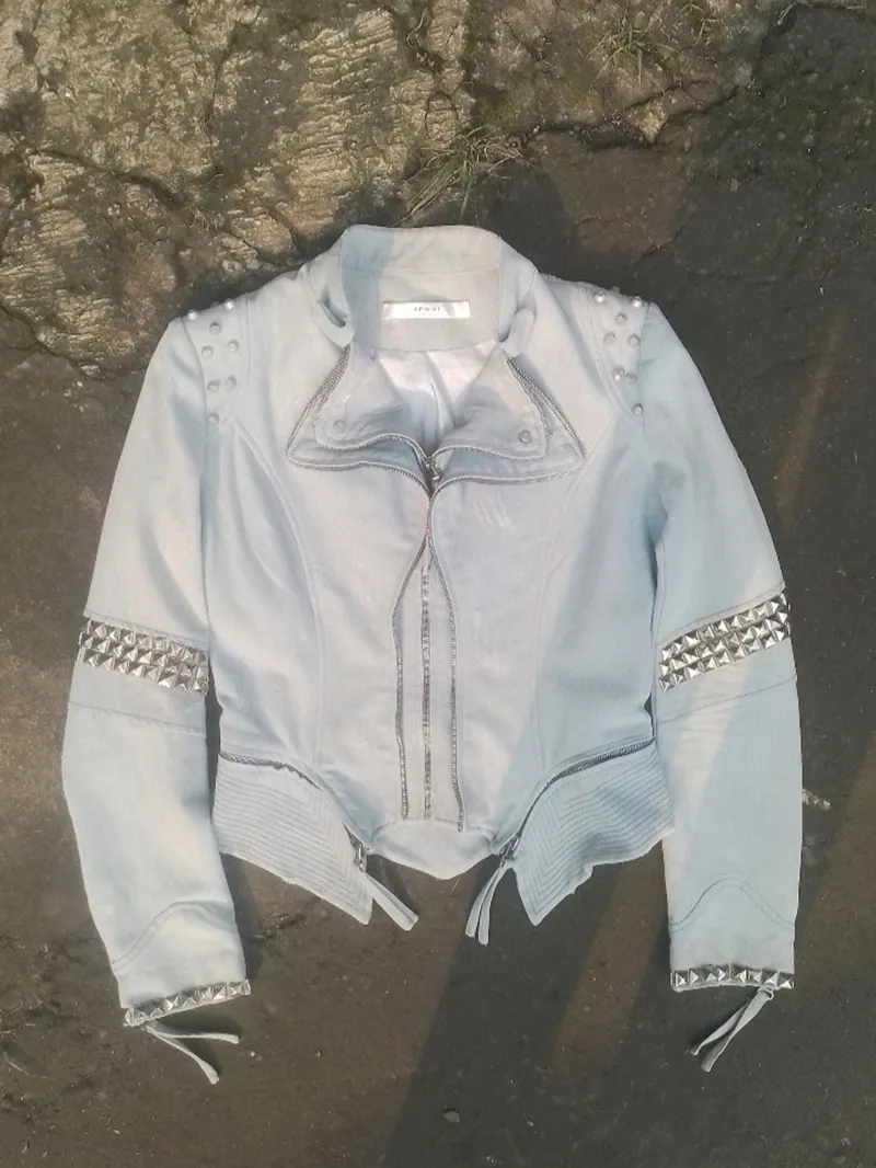 Y2K Crop top Wanita gray photo 1