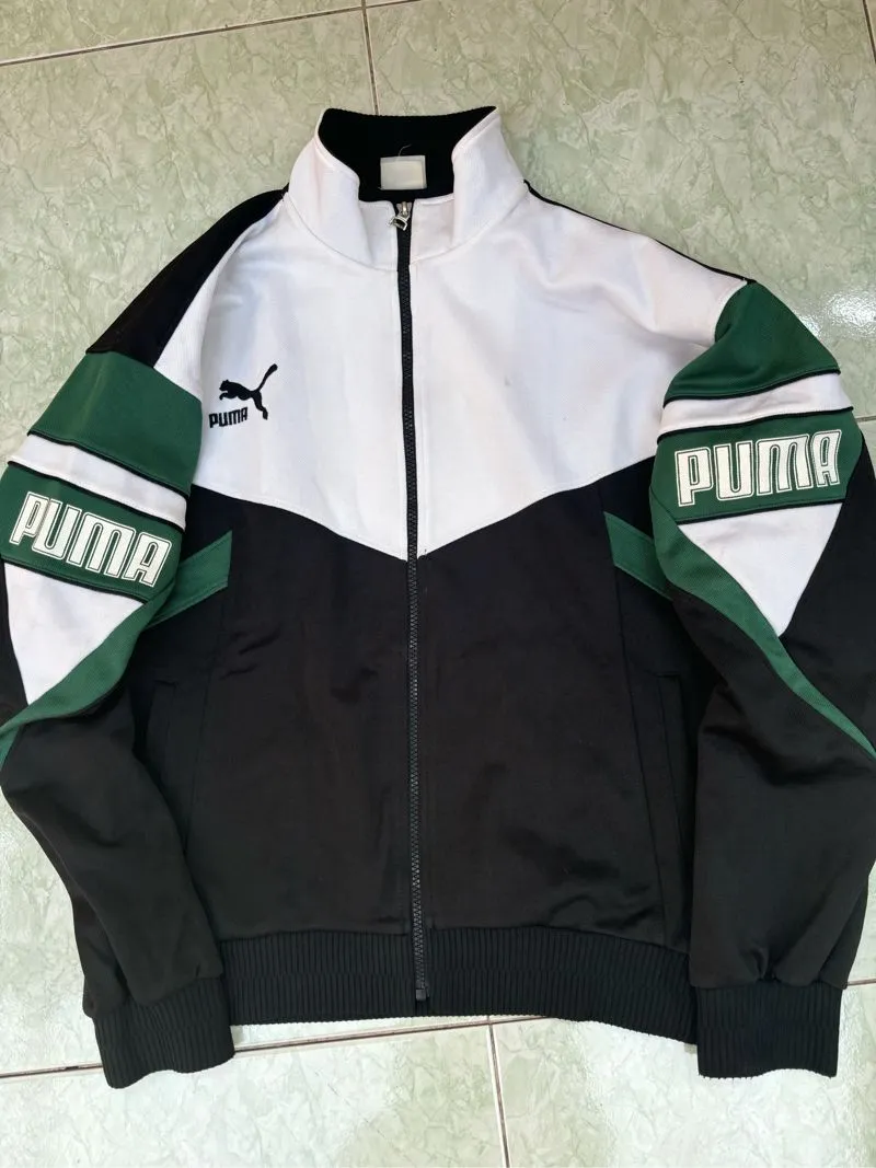 Puma Vintage Sportswear Track jacket Pria white green