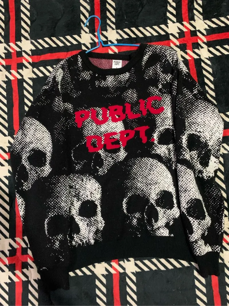Streetwear Y2K Sweatshirt Pria red black photo 1