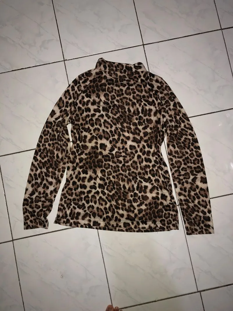 Vintage Blouse Wanita brown photo 1