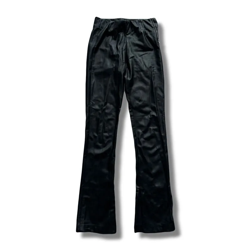 ZARA Goth Biker Flare pants Wanita black photo 1