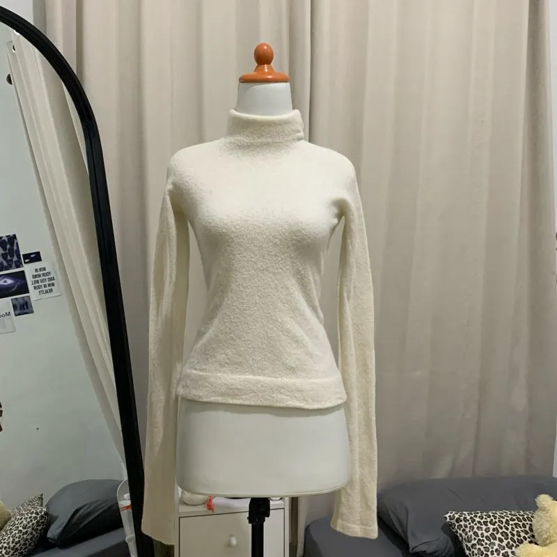 MaxMara Luxury Minimalist Sweatshirt Wanita cream photo 1