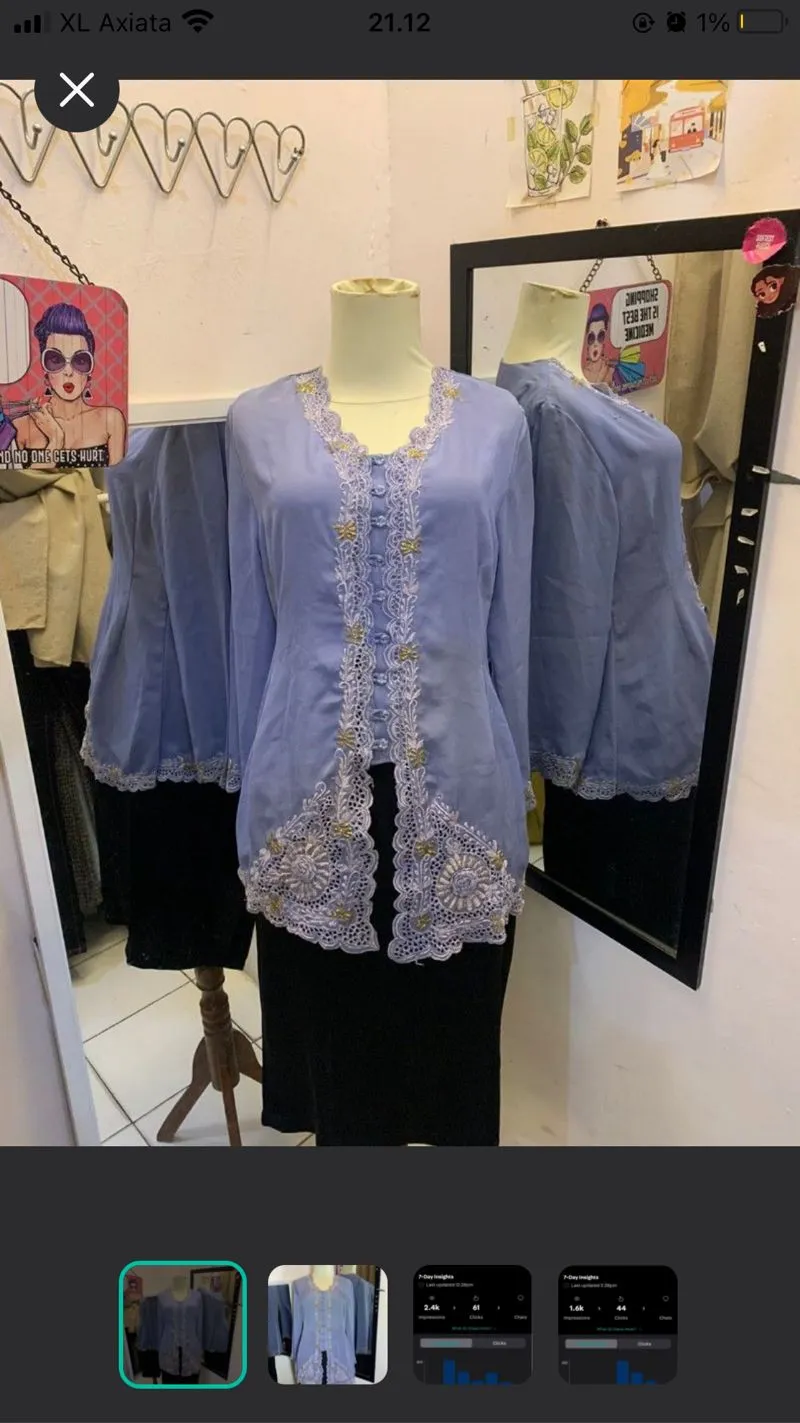 Pakaian adat Pakaian Nasional Kebaya Wanita purple photo 1