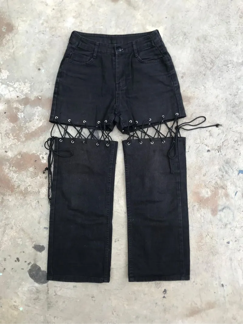 Grunge Reworked Jeans Pria black photo 1
