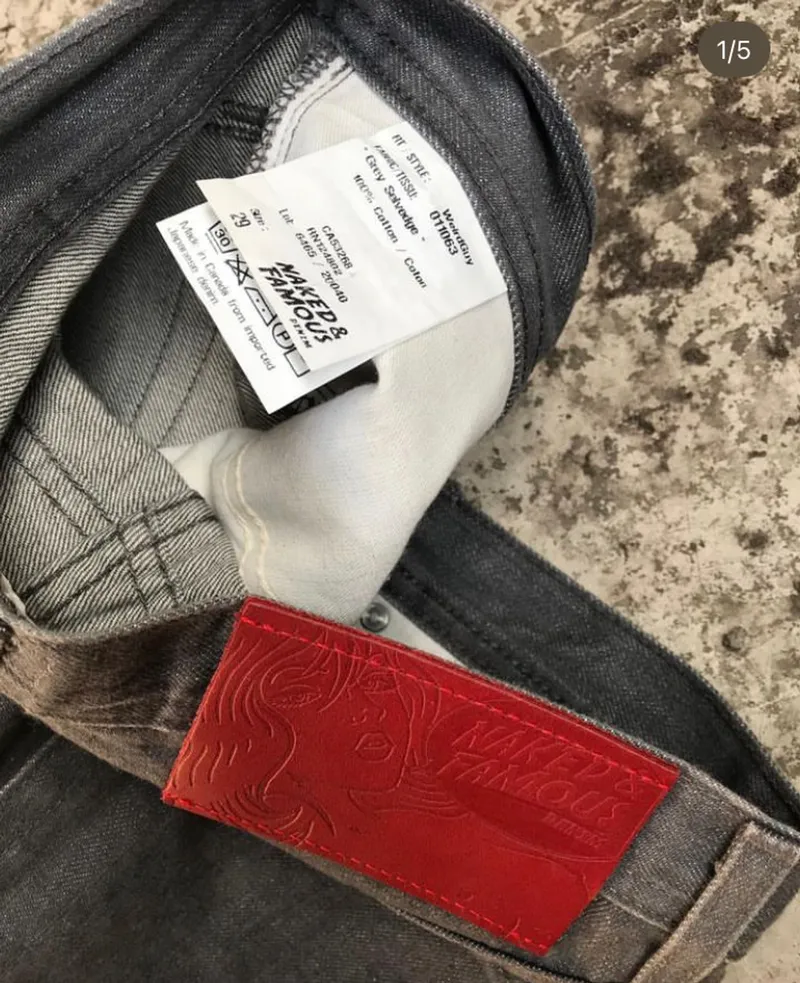 Naked & Famous Denim Vintage Y2K Jeans Pria gray photo 1