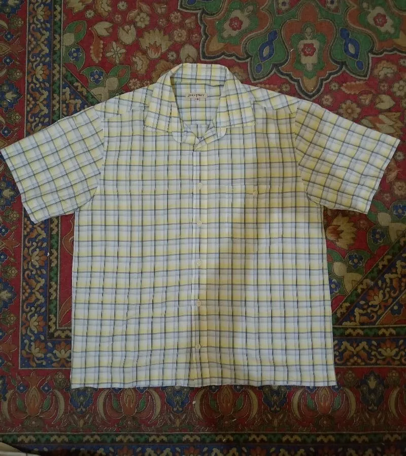 Streetwear Y2K Casual shirt Pria white yellow photo 1