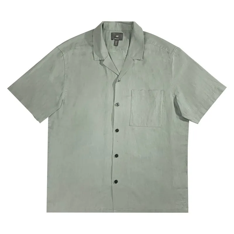 H&M Streetwear Casual Casual shirt Pria green photo 1