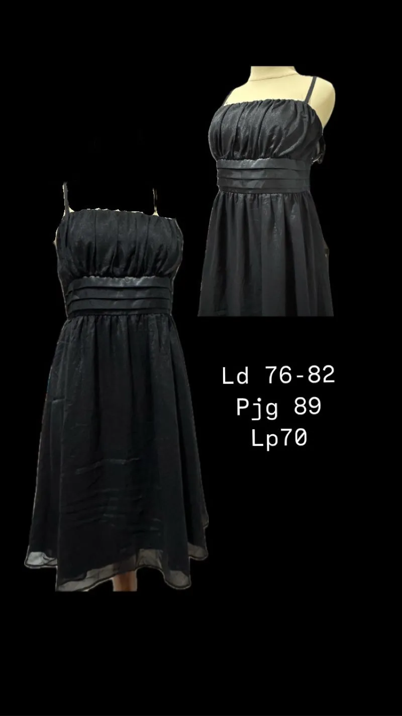 Y2K Babydoll dress Wanita black photo 1